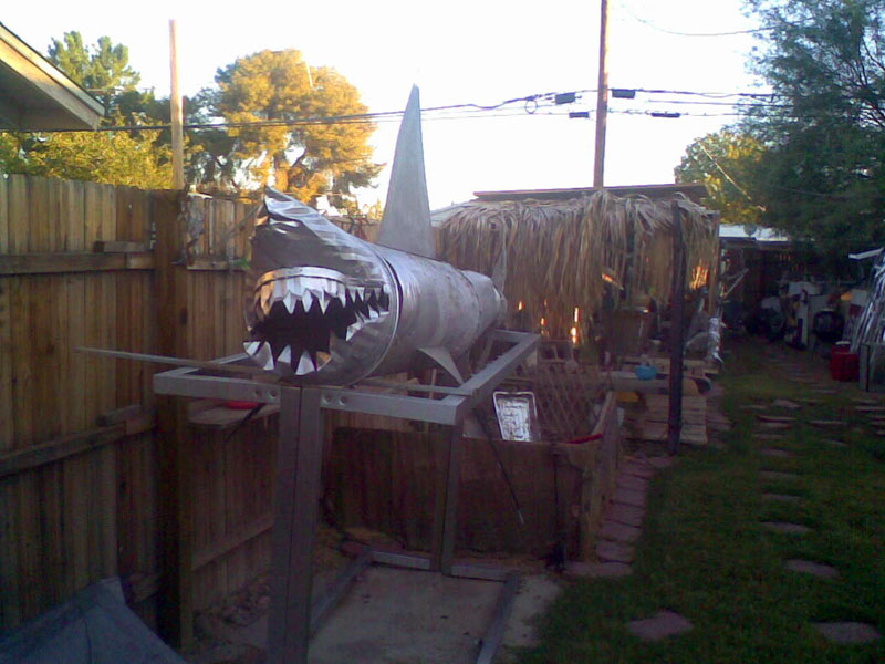 Robot art, giant shark named Jenny