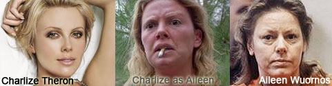 Charlize Theron transformationed into Aileen Wuornos